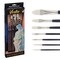 Creative Mark Vesta Synthetic Bristle Artist Paint Brushes for Acrylic Painting - Long Handle Acrylic Paint Brush Sets Mimic Chungking Bristles for Oils and Alkyds - Filbert, Bright, Flat, Round